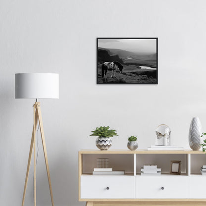 Steppenflüsterer, Poster mit Holzrahmen - Stiersbeste