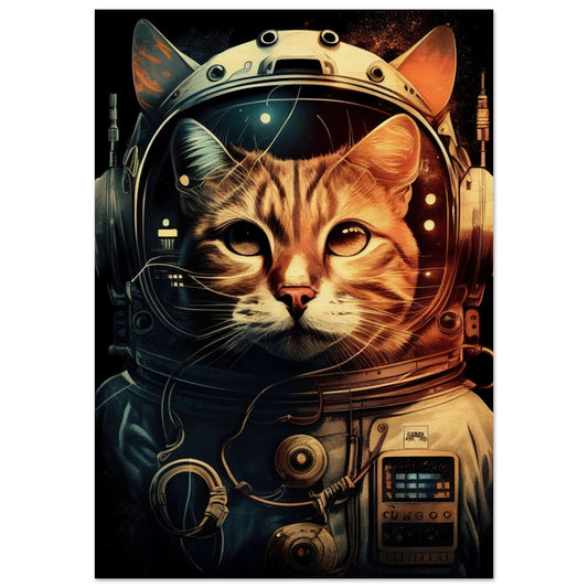 Space Cat, Holzdruck - Stiersbeste
