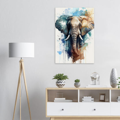 Elefant im Farbrausch, Leinwanddruck - Stiersbeste