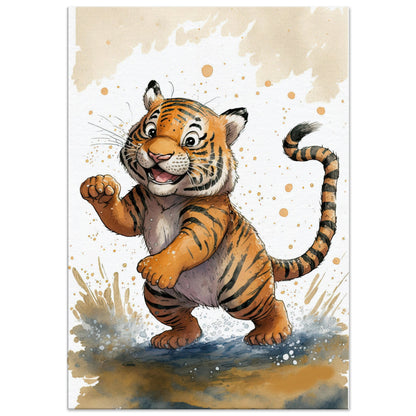 Matschiger Tiger, Leinwanddruck - Stiersbeste
