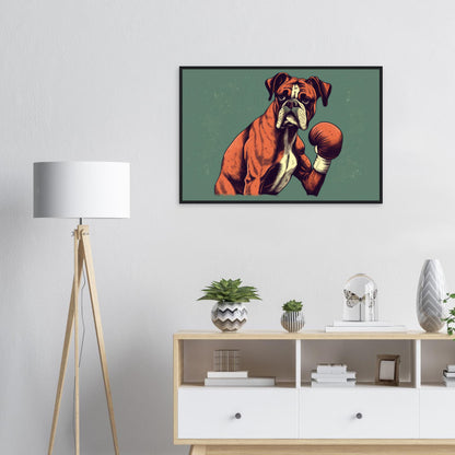 Boxer Boxer, Poster mit Holzrahmen - Stiersbeste