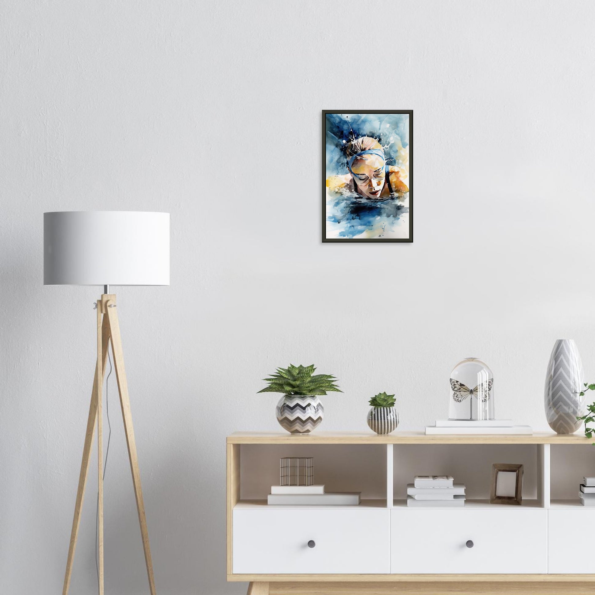 Wassertanz, Poster mit Alurahmen - Stiersbeste