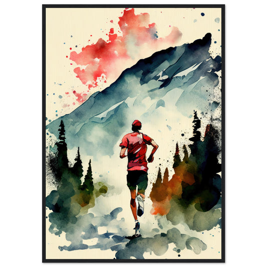 Nature Run, Poster mit Holzrahmen - Stiersbeste