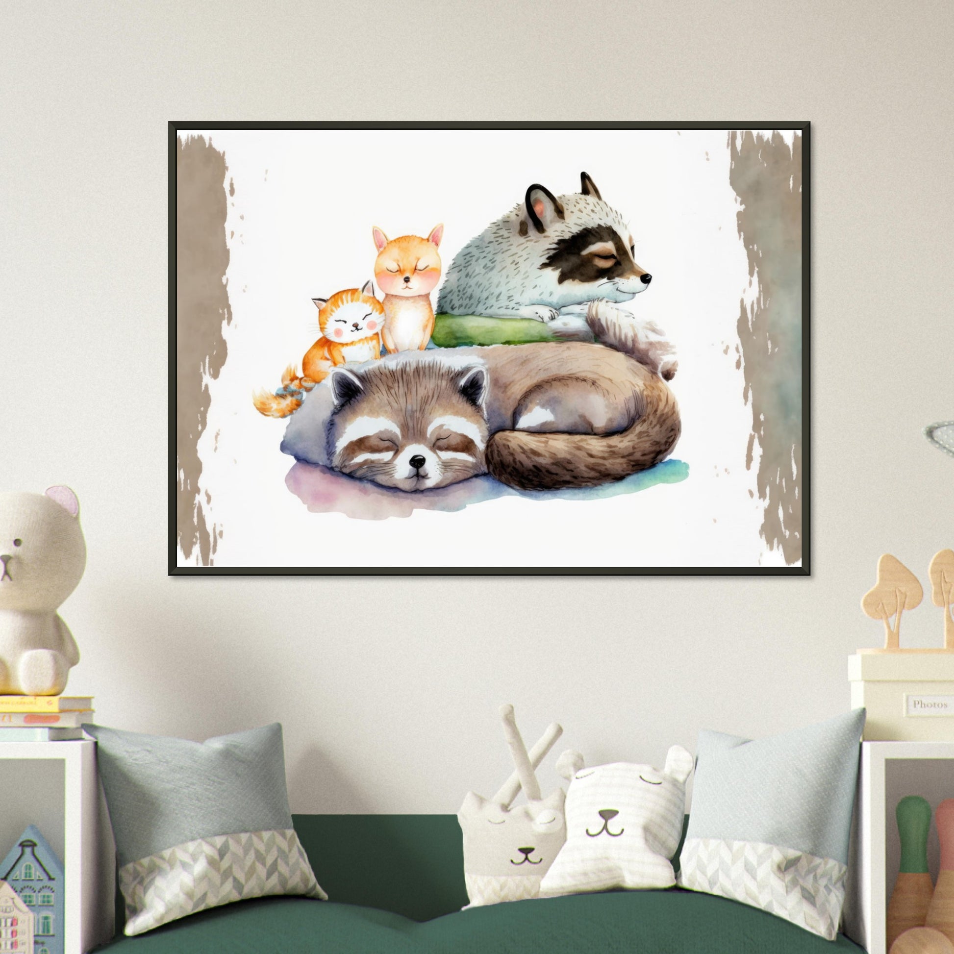 Sleeping Connection, Poster mit Alurahmen - Stiersbeste