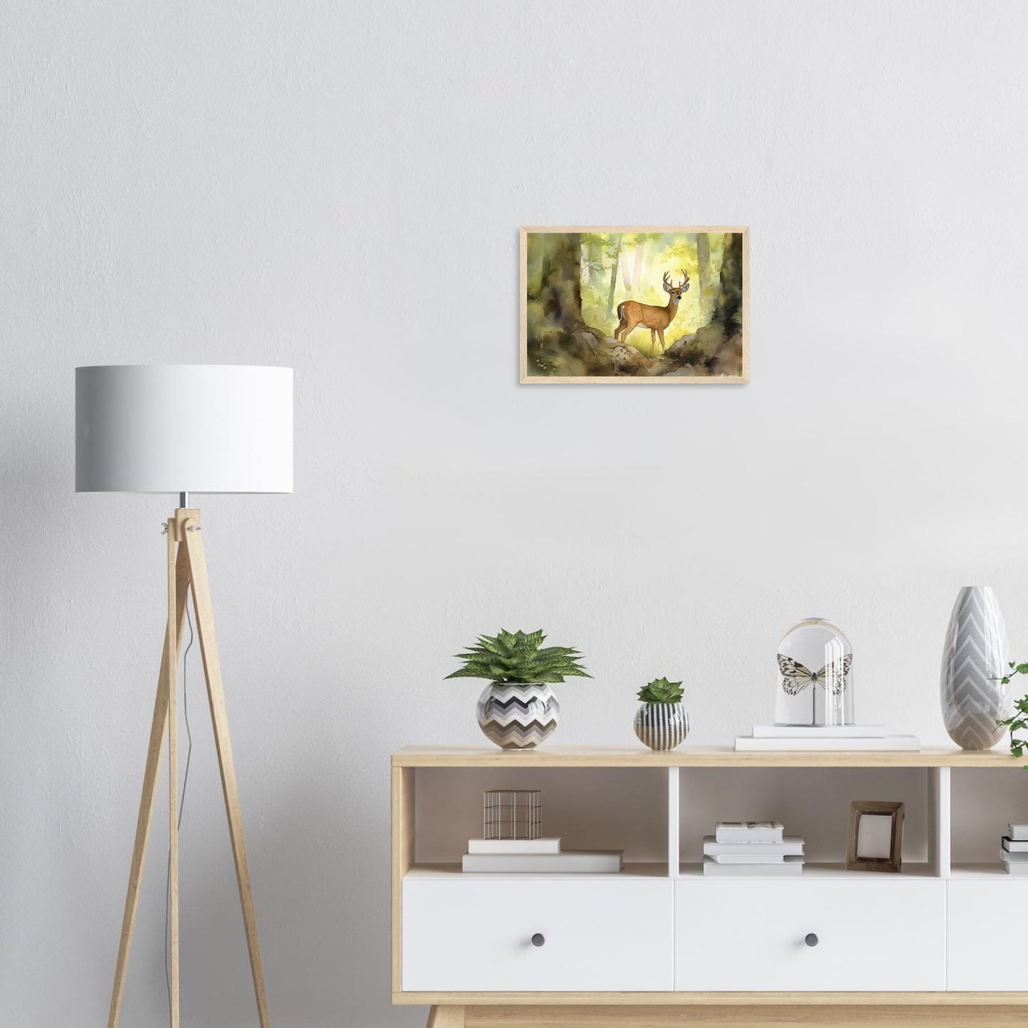In den Wäldern der Majestät, Poster mit Holzrahmen - Stiersbeste