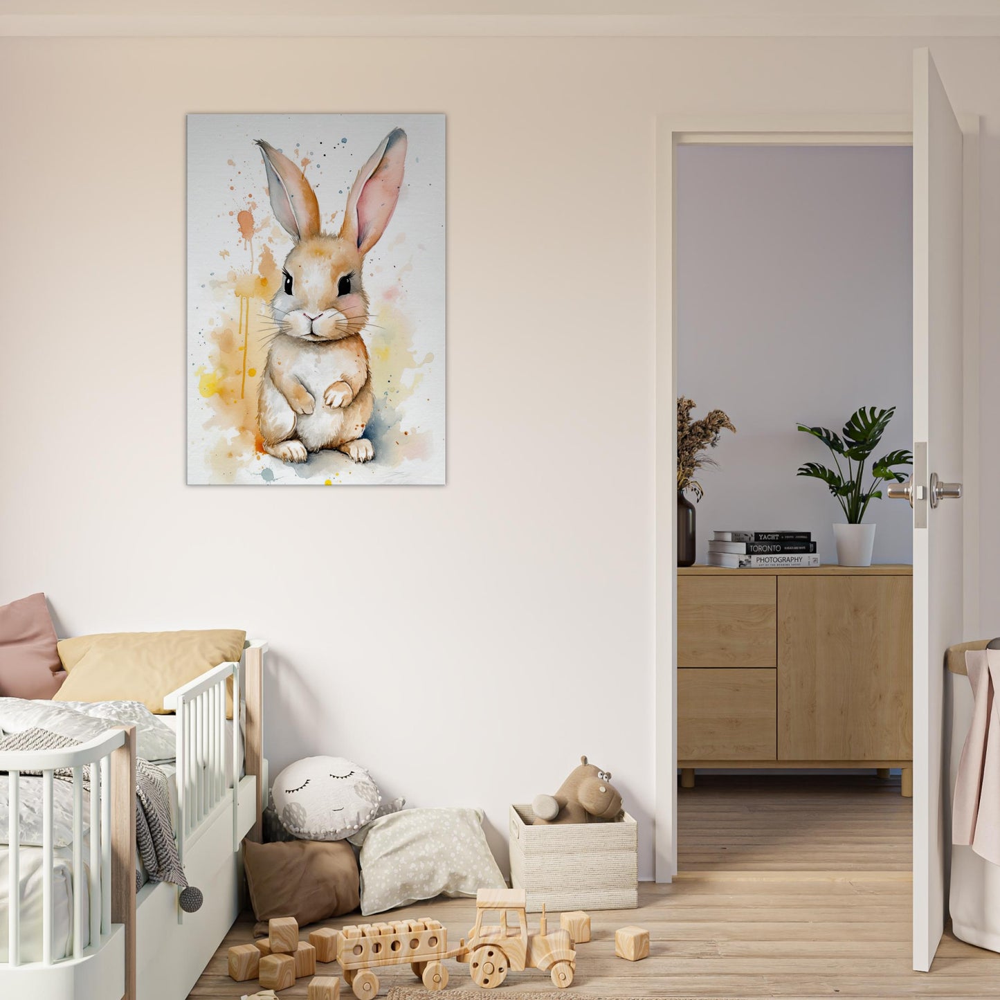 Knuddel der Hoppelhase, Leinwanddruck - Stiersbeste
