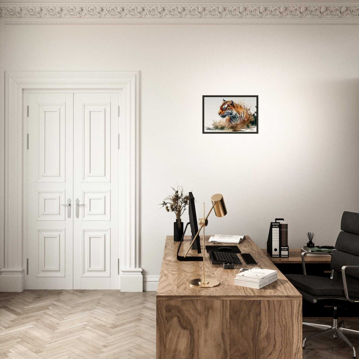 Faszination des Tigers, Poster mit Alurahmen - Stiersbeste