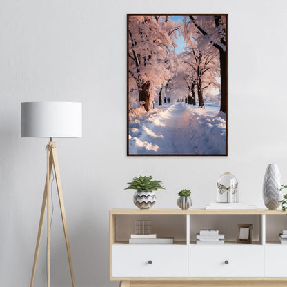 Winterlandschaft, Poster mit Holzrahmen - Stiers Beste