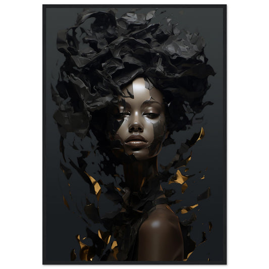 Dark Fragments, Poster mit Holzrahmen - Stiers Beste
