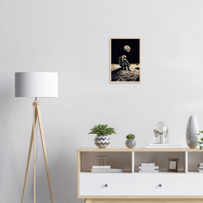 Moon Sit In, Poster mit Holzrahmen - Stiers Beste