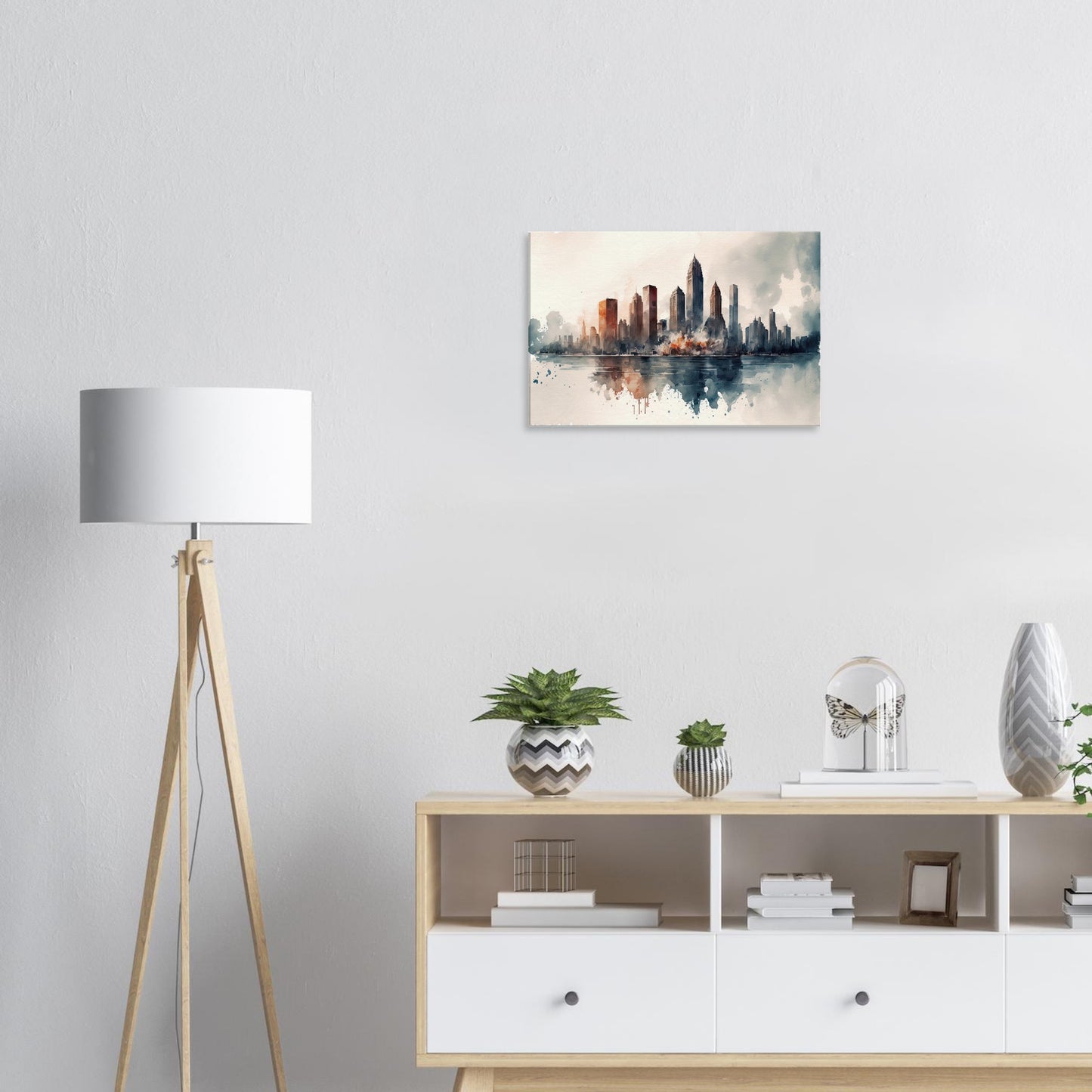 Cloudy Skyline, Leinwanddruck - Stiersbeste