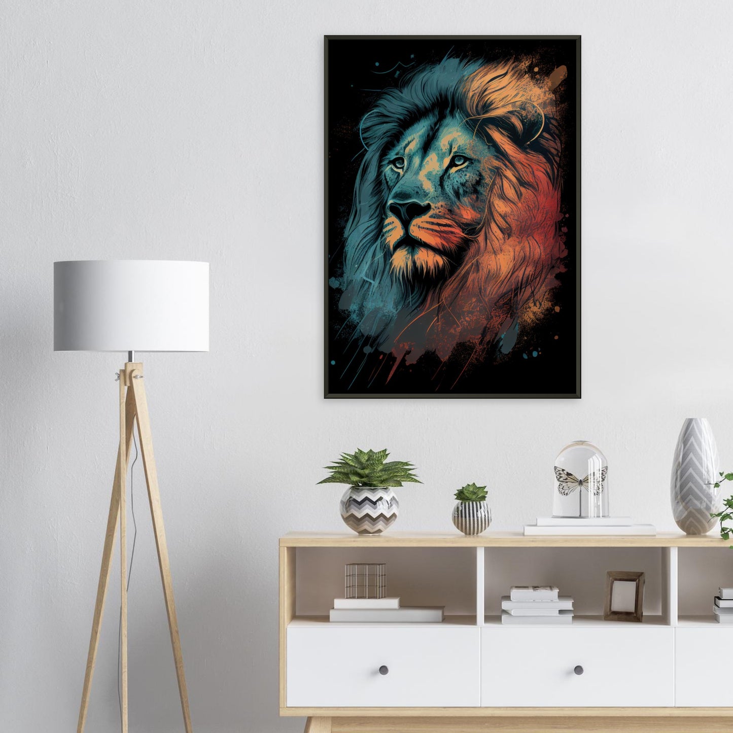 Eyes of the King, Poster mit Alurahmen - Stiersbeste
