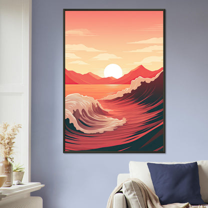 Red Wave, Poster mit Alurahmen - Stiers Beste