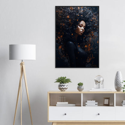 Golden Dark, Poster mit Holzrahmen - Stiers Beste