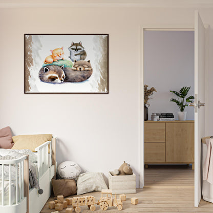 Pyjama Party, Poster mit Holzrahmen - Stiersbeste