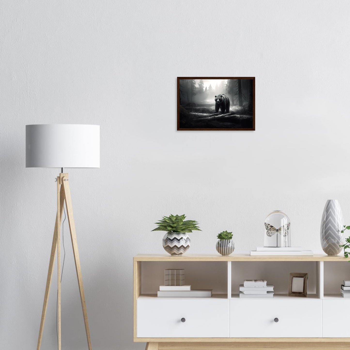 Im Reich der Bären, Poster mit Holzrahmen - Stiersbeste