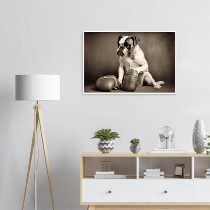 Take a break, Poster mit Holzrahmen - Stiersbeste