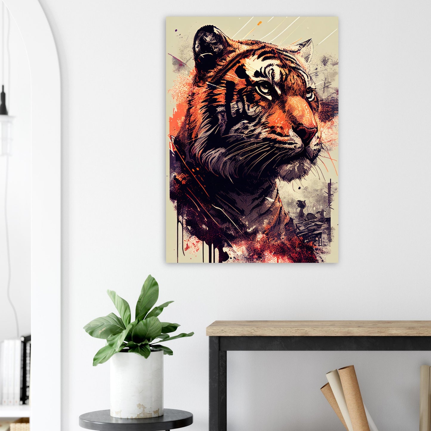 Geheimnisse des Tigerblicks, Aluminiumdruck - Stiersbeste