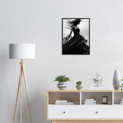 Eleganz im Wind, Poster mit Holzrahmen - Stiers Beste