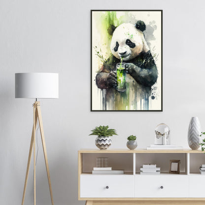 Panda Shake, Poster mit Alurahmen - Stiersbeste
