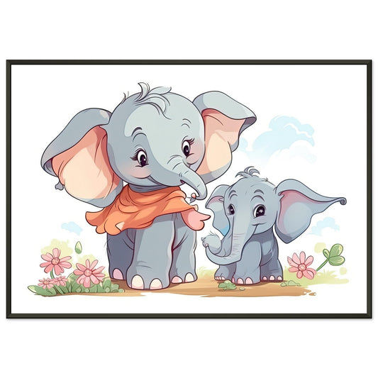 Elephant Cutie, Poster mit Alurahmen - Stiersbeste