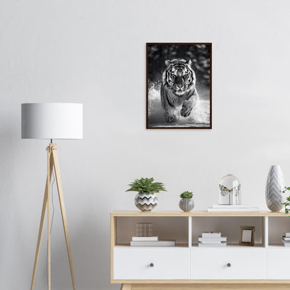 Eisige Wildnis, Poster mit Holzrahmen - Stiersbeste