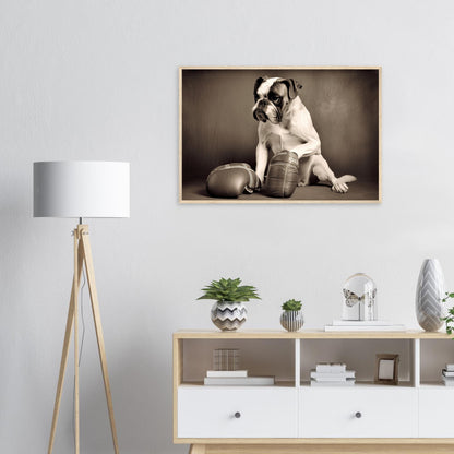 Take a break, Poster mit Holzrahmen - Stiersbeste