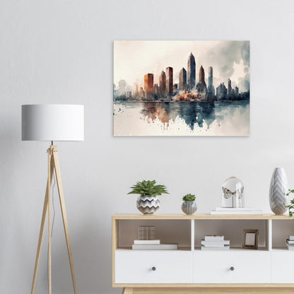 Cloudy Skyline, Leinwanddruck - Stiersbeste