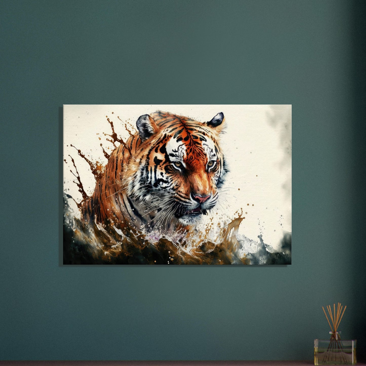 Tiger Splash, Leinwanddruck - Stiersbeste