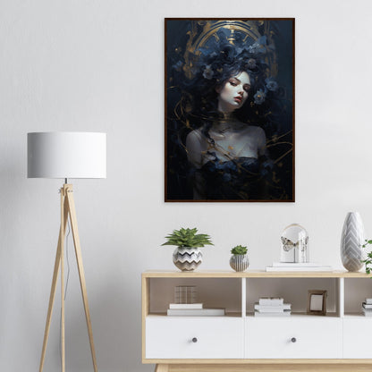 Lady Clock, Poster mit Holzrahmen - Stiers Beste