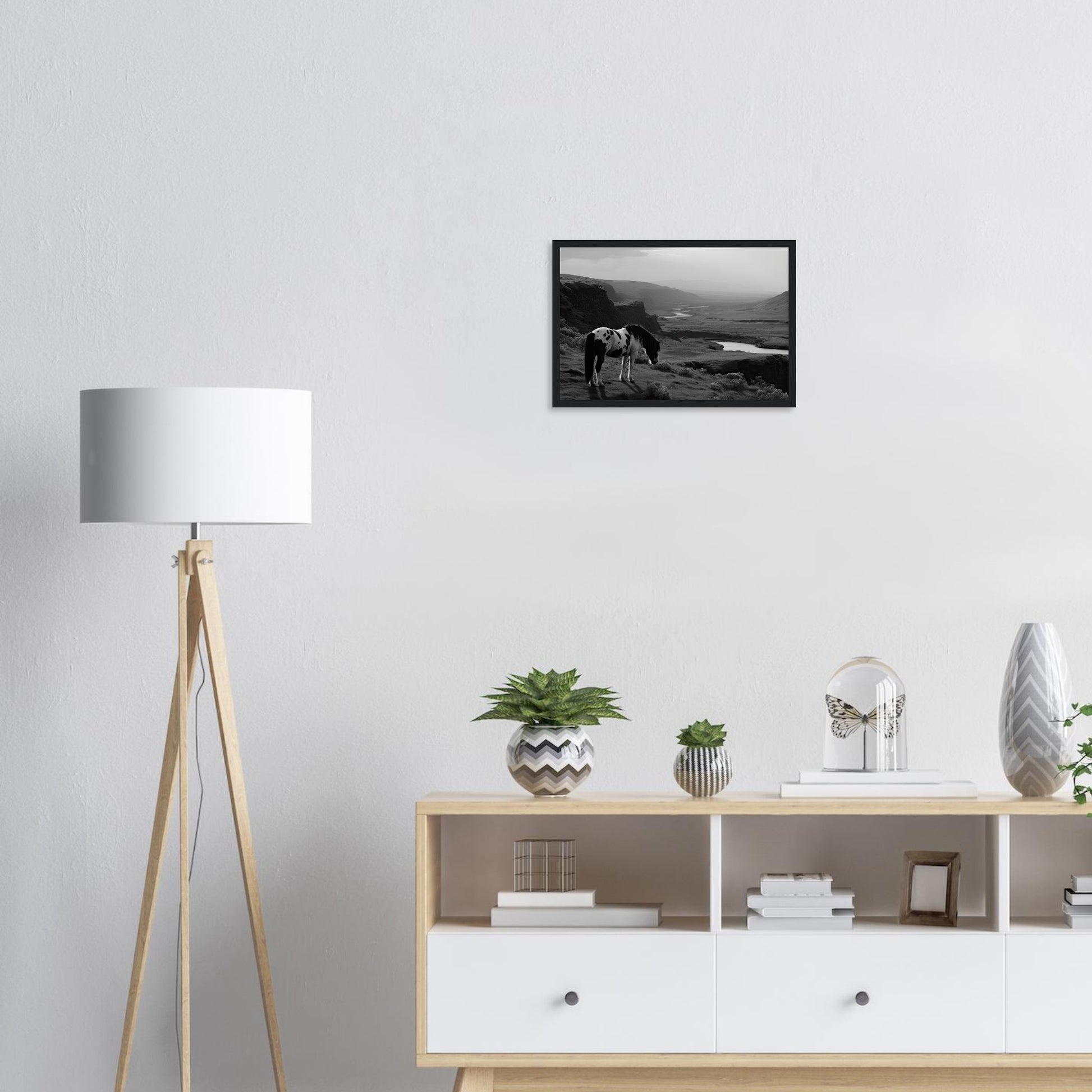 Steppenflüsterer, Poster mit Holzrahmen - Stiersbeste