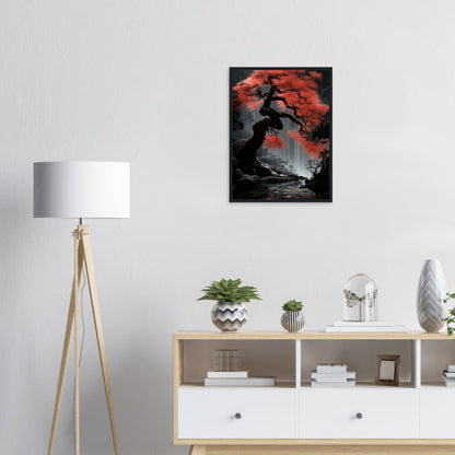 Kirschblütenfeuer, Poster mit Holzrahmen - Stiersbeste