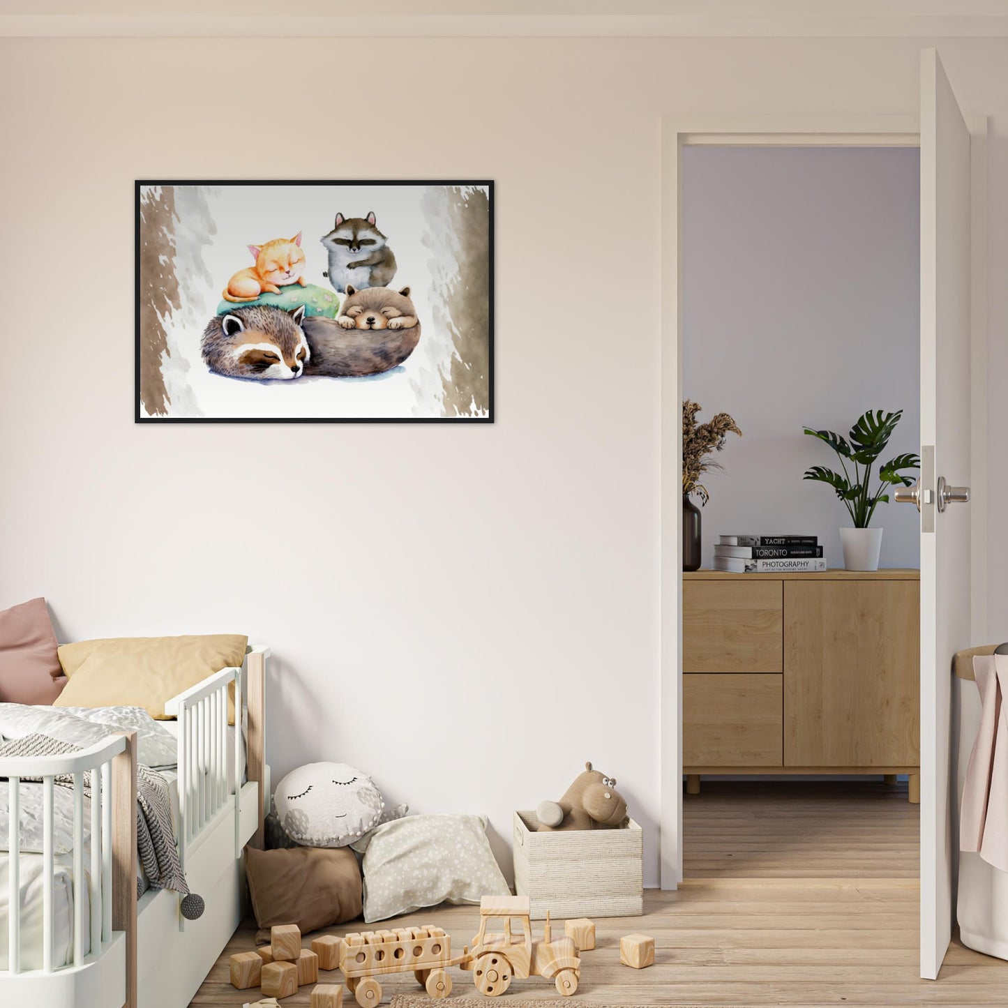 Pyjama Party, Poster mit Holzrahmen - Stiersbeste