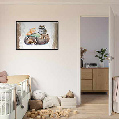 Pyjama Party, Poster mit Holzrahmen - Stiersbeste