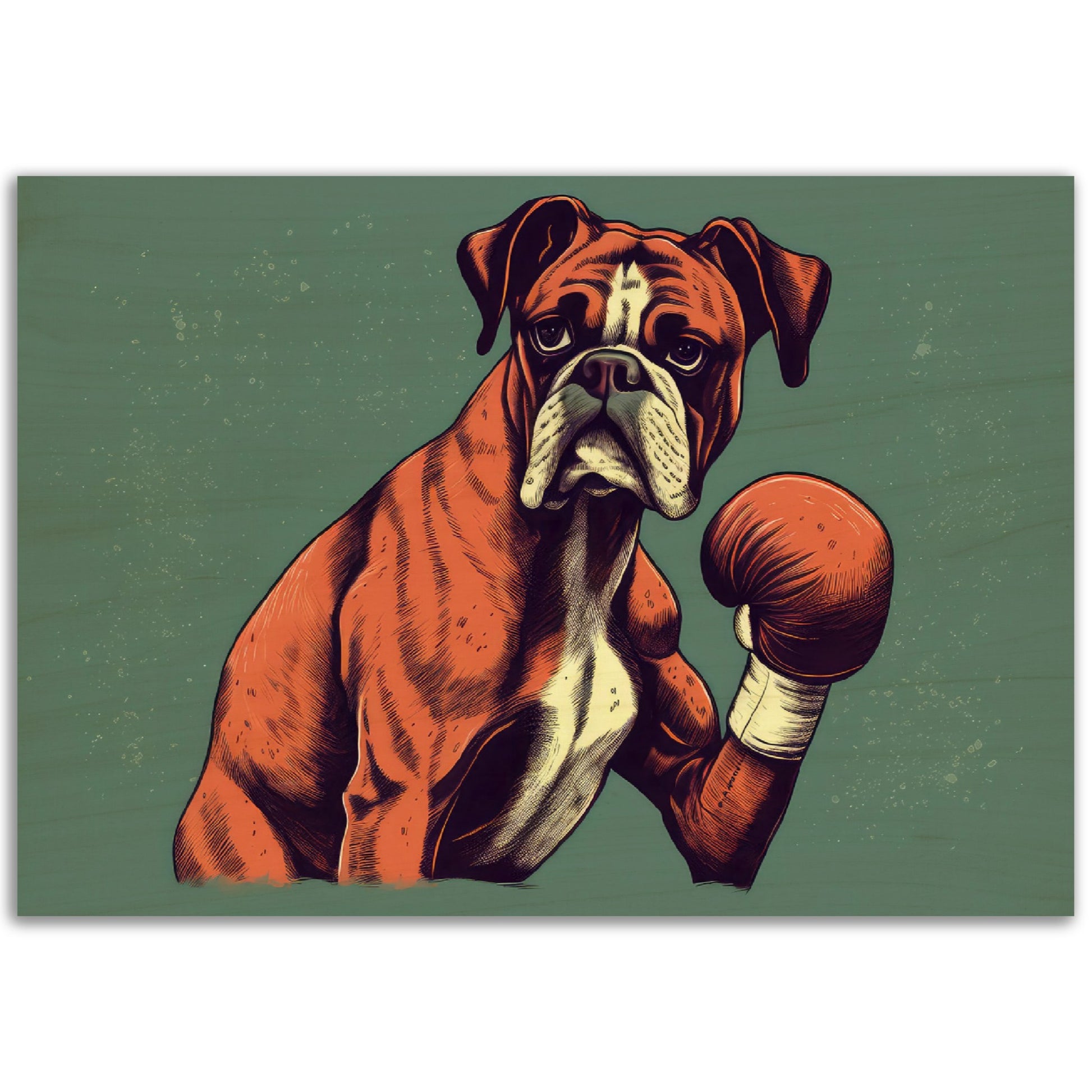 Boxer Boxer, Holzdruck - Stiersbeste
